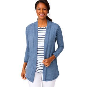 Talbots Cardigan Size Large French Terry Pockets NWT